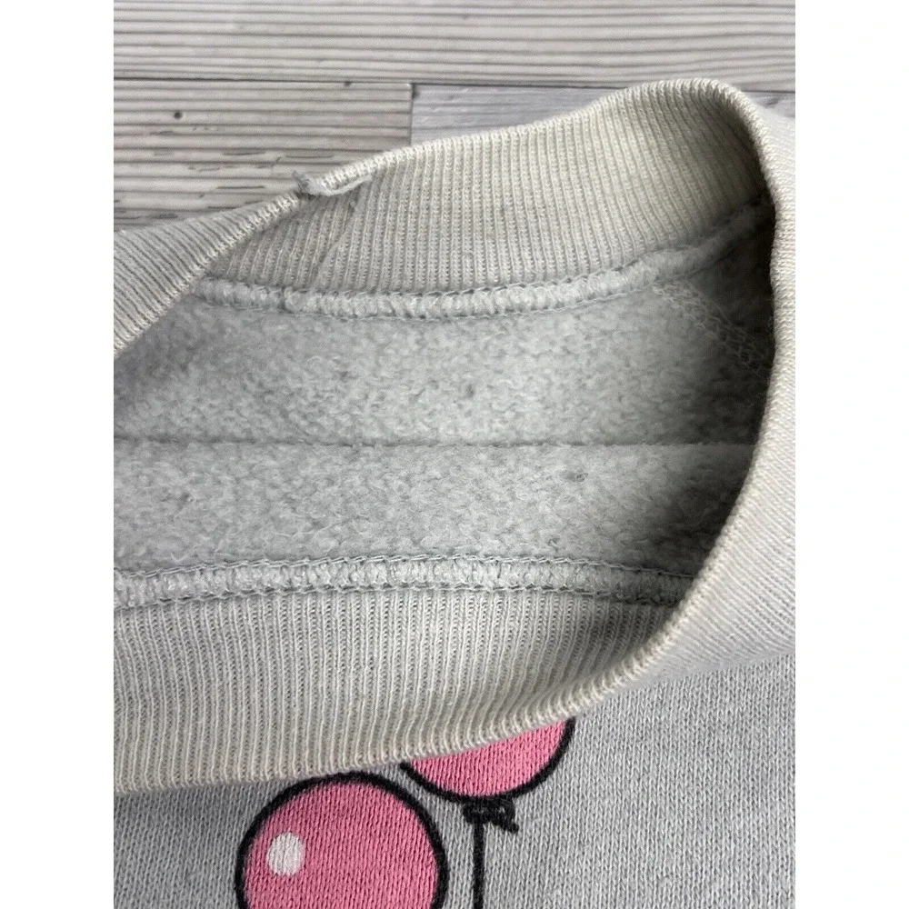 Vintage 80s 90s Cute Animal‎ Sweatshirt Panda Bears Raglan Gray Size S Sun Faded - Picture 5 of 8
